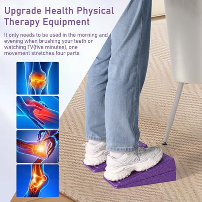 Slant Board 3 Pcs Squat Wedge for Calf Stretching - color: Purple