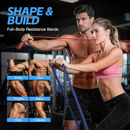 Pull Up Bands, Resistance Bands Set, Exercise Workout Bands for Men & Women, Ideal for Body Stretching, Physical Therapy and Muscle Training - color: Navy