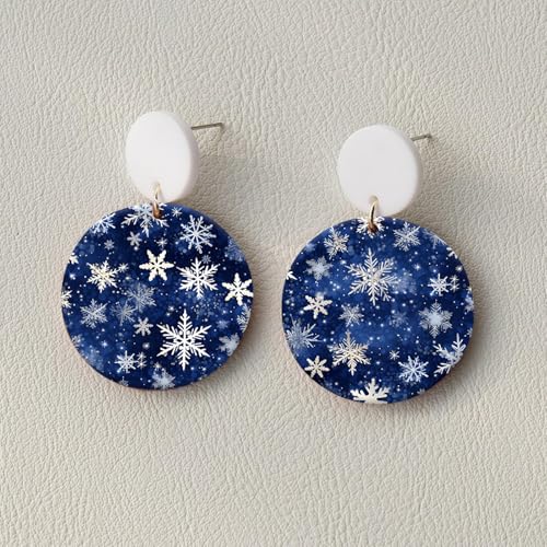 10 Pcs Christmas Polymer Clay Transfer Paper, Xmas Snowflake Santa Clause 2 Design Water Soluble Transfer Sheets for Polymer Clay Earrings Jewelry Making DIY Projects 5.82X3.93 inch