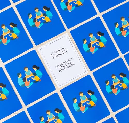 100 Mindful Families Conversation Cards – Mindfulness, Gratitude & Breathing Prompts for Self Care at Home, Travel & Therapy - style: Family Conversation Cards