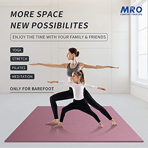 MRO Extra Large Yoga Mat, 12'x6'/9'x6'/7'x5'/6'x4' (9MM) - color: Purple, size: 6*4 FT