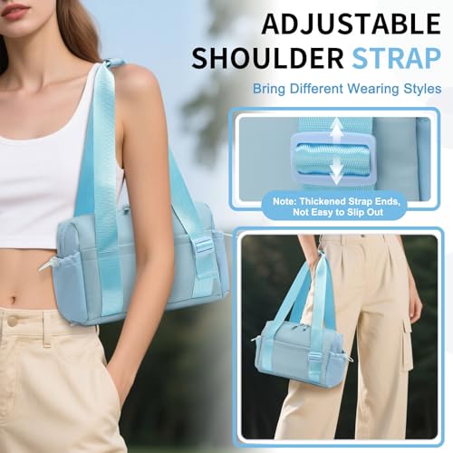 Mini Gym Bag, Small Gym Bag w/Wet Compartment for Women Sky Blue - color: Sky Blue
