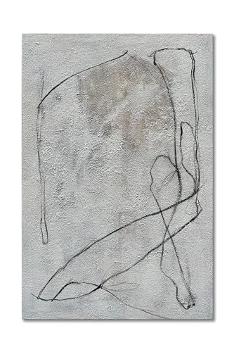NANKAI Art Minimalist Black and White Art Canvas Abstract Oil Painting Wall Art Home Office Wall Decoration 36x24 inches - color: Nkhb144