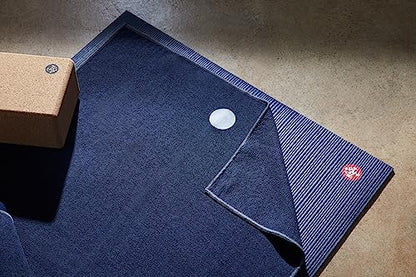 Manduka Yogitoes Hot Yoga Mat Towel - 71" | Moisture Activated Grip | Patented Silicone Nubs | Highly Absorbent, Durable & Easy Care | Made from Recycled Materials | 71 x 24 Inches | Midnight - color: Midnight, size: 71" x 24"