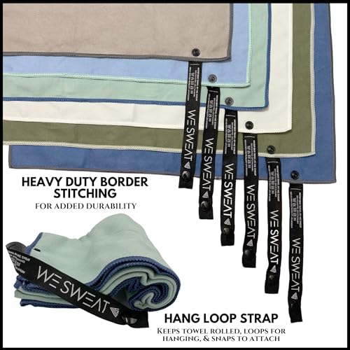 We Sweat’s (6 Pack) Microfiber Gym Towels, Highly Absorbent Soft Odor-Free - color: Nature Color (6 Pack), size: Sweat Towels