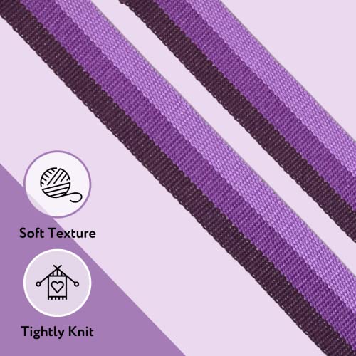 California Yoga Strap | Yoga Belt with Safe Adjustable D-Ring Buckle for Pilates | Stretching Strap | Exercise Bands | Physical Therapy | Improves Sitting Posture - color: Purple-10ft