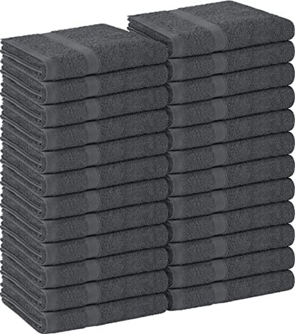 Utopia Towels Salon Towels, Pack of 24, 16x27 in, 100% Cotton, Grey - color: Grey, size: 24 Pack
