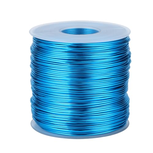 18 Gauge Aluminum Wire for Craft 328FT Blue Bendable Aluminum Wire Bulk | 1mm Flexible Aluminum Armature Crafting Wire Roll for Sculpting DIY Jewelry Making - color: Blue, size: 18 Gauge