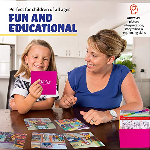 SPARK INNOVATIONS Sequencing and Storytelling Cards, Speech Therapy Game, Special Education Materials, Sentence Building, Problem Solving, English Language Learners (Sequence Cards 1 and 2 Combo) - style: Sequence Set 1 and 2 Combo