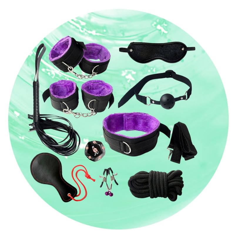 10-Piece Nylon Yoga Endurance Kit, Stylish Stretch Band, Complete Small Tools, Stamina Building, Mutual Training Home Fitness Combo (Purple)+Y15 - color: ( Purple )