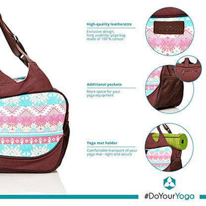 #DoYourYoga Full-Zip Extra Large Yoga Mat Tote Bag with Multi-Functional Storage Pockets for Sports Gym Pilates »Vimalaa« - color: PinkStyle
