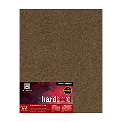 Ampersand Art Supply Hardboard Wood Painting Panel: Museum Series Hardbord, 16" x 20", 1-1/2 Inch Cradled Profile - color: 1-1/2 Inch Cradled Profile, size: 16" x 20"