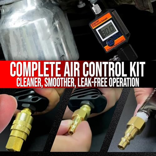 Air Regulator, Swivel Fitting & 15-PC Quick Connect Kit Bundle