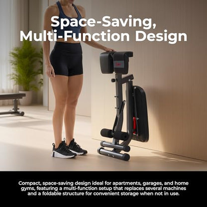 Sunny Health & Fitness Multi-Function Roman Chair - color: Black