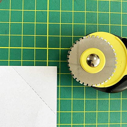 AUTOTOOLHOME 45mm Perforation Rotary Cutter Blades, 5PCS Skip Stitch Blades | Skip-stitch Rotary Blades for Perforating Paper and Fabric Edges for Crochet, Fleece Blankets and Crafts Perforator Tool