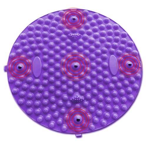 Foot Massager Mat, Manual Massage Tool with Magnetic Therapy Acupressure Disc for Feet Relaxation, Foot Relieve Stress Treatment (Purple)