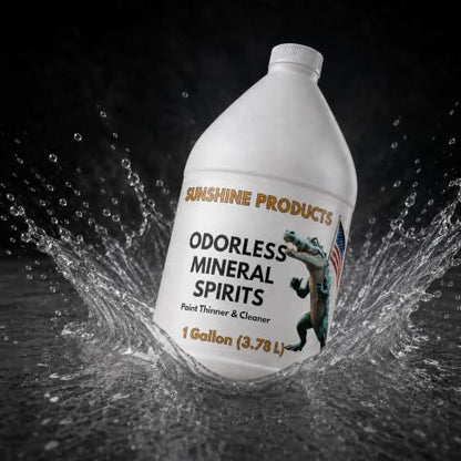 Odorless Mineral Spirits (1 Gallon) - Solvent, Paint Thinner & Degreaser | Industrial Grade Paint Thinner, Degreaser, Equipment Cleaner for Manufacturing, Automotive, Maintenance & Other Applications
