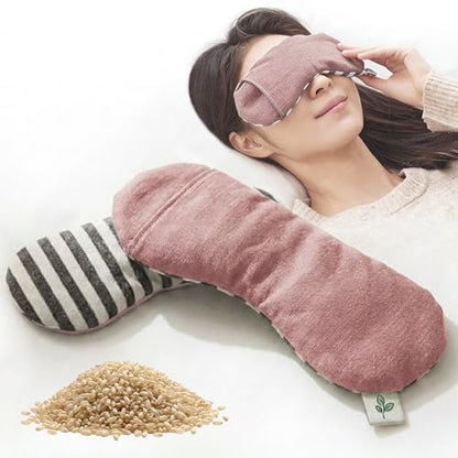 Seoul Heated Rice Eye Mask for Stye & Dry Eyes, Microwavable Compress - color: Pink