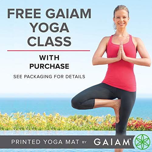 Gaiam Yoga Mat - Premium 5mm Solid Thick Non Slip Exercise & Fitness Mat for All Types of Yoga, Pilates & Floor Workouts (68" x 24" x 5mm) | Premium non-slip mat in solid colors. Cushioned support for yoga, Pilates & floor workouts at home or studio. - co