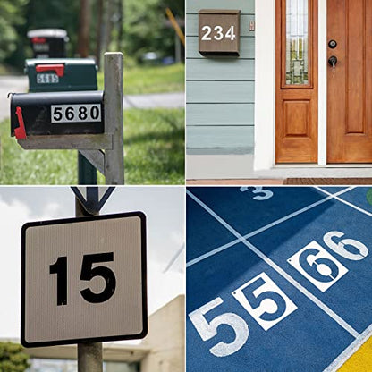 DXCYZ 8 Inch Large Number Stencils Kit 0-9 Address Number Stencil, 10PCS Reusable Plastic Painting Number Templates for Mailbox Signs, Door, Cars, Trucks, Home, Business, Window - size: 8 Inch