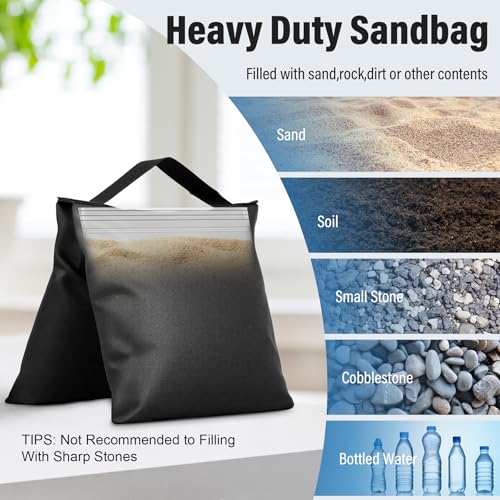 12 Pack Sand Bags Weight Bags, Heavy Duty Sandbags for Patio, Tripod - size: 12 PCS
