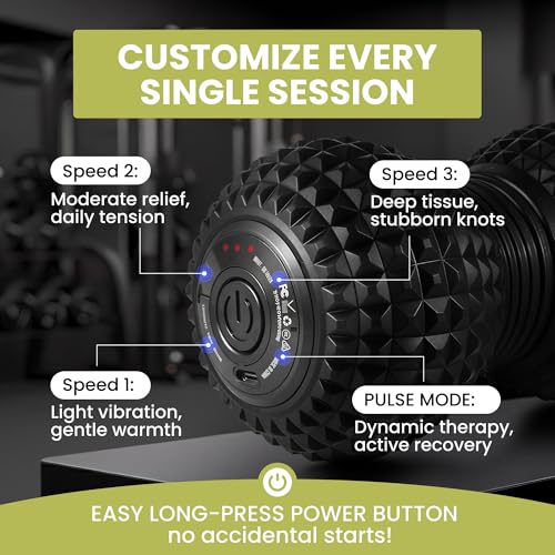 Peanut Massage Ball, Vibrating Muscle Roller for Back & Spine