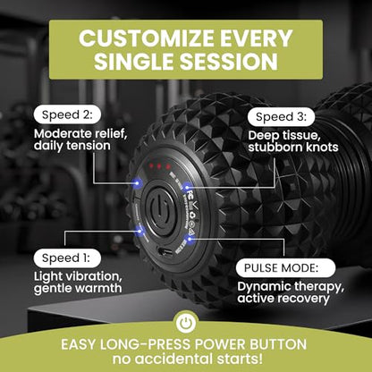 Peanut Massage Ball, Vibrating Muscle Roller for Back & Spine