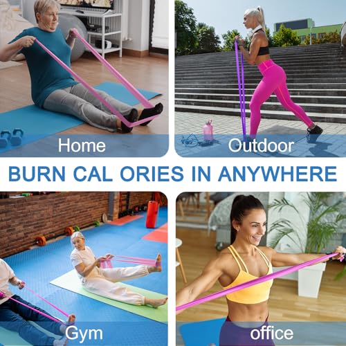Resistance Bands for Working Out, Physical Therapy, Exercise, Pilates, Yoga - color: Gradient Pink Set