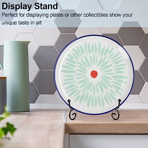 4 Pack Plate Stands For Display,Plate Holder 6 '',Picture Frame Stand of Metal,Frame and Artworks,Small Easel for Book,Tabletop Art,Picture,Photo Platter,black (21ZSJ0001)