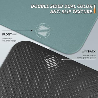 PAIDU Foldable Yoga Mat 10MM Thick SGS Certified TPE 75x26" Portable - color: Emerald Green+Black
