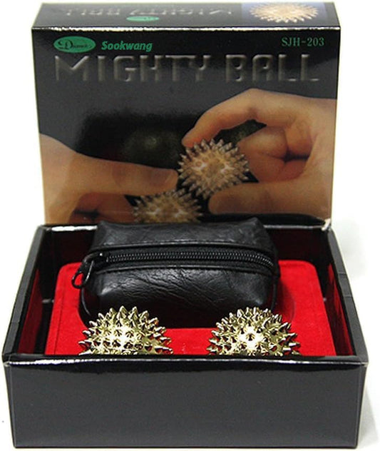 Hand Acupressure Balls Set of 2, Spiky Massage Orb, Compact Design for Grip and Finger Exercise, Palm Massage Tools with Storage Pouch_1.46 inches (37mm)