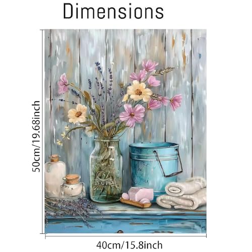 cupmod Rustic Flowers Paint by Numbers Kits for Adults - Flowers Paint by Number for Adults,Flower Paint by Number Canvas,DIY Oil Painting by Number Kits for Gifts Home Decor 16x20in - color: MT22364