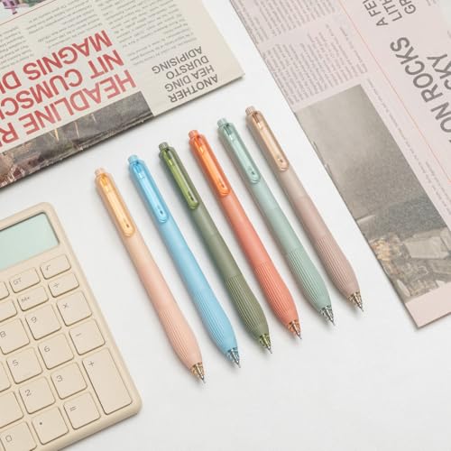 Linbsunne Gel Pens, 0.5mm Black Ink Pens Quick Dry, Macaron 12 pcs | Fine Point Smooth Writing Pens with Comfort Grip Retractable Pen for Nurses Teacher, Journaling, Office School Supplies - color: Macaron 12pcs
