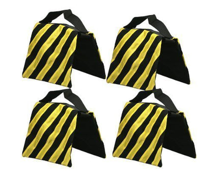 SANDBAG Sand Bag SADDLEBAG Design Weight Bags for Photo Video Studio Stand by Kaezi Photography (Yellow - 4 Pack)