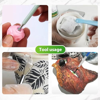 Epoxy Sculpt Clay, 2 Pound White Epoxy Putty,2 Part Strong Adhesive & Self-Hardening Modeling CompoundPaste for Sculpting,Reparing,Filling & Bonding