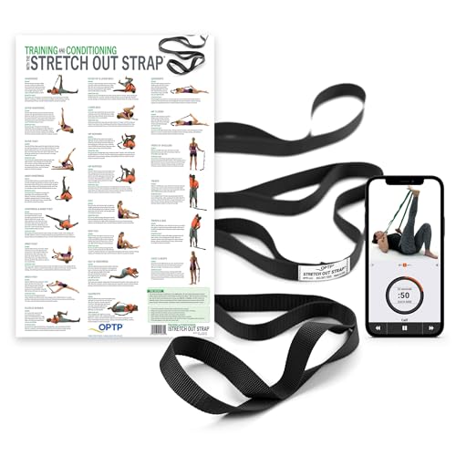 OPTP The Original Stretch Out Strap XL with Exercise Poster, USA Made