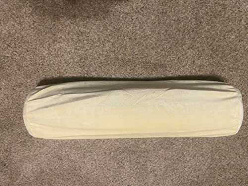 Therapist’s Choice® Bolster Cover with Zipper Closure, Soft & Durable, Size: 6" x 27" (Cover Only, Bolster Not Included) (Yellow Velour) - color: Yellow Velour