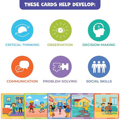 What Happens Next Game, Story Sequencing Cards for Speech Therapy Materials | 15 four-step stories with 4 scene action cards, esl teaching materials, articulation, phonological awareness, kindergarten
