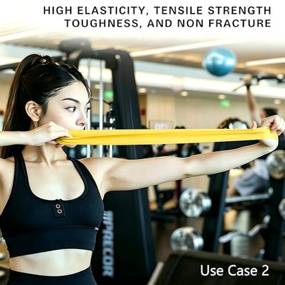 Resistance Bands Set 5-Pack, Exercise Workout Bands for Women & Men with 5 Resistance Levels, Elastic Fitness Bands for Home Gym, Yoga, Pilates, Stretching, Strength Training & Physical Therapy
