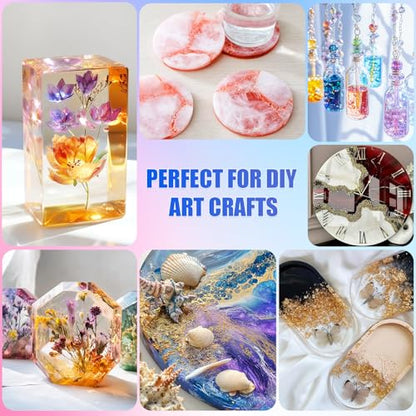 Epoxy Resin Kit,1Gallon Epoxy Resin,Crystal Clear Resin Epoxy | Bubble Free Self Leveling Mix 1:1 Resin Kit for Art Resin Casting DIY Jewelry,Art Crafts - color: 1 Gallon