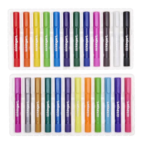 KingArt Studio Tempera Paint Sticks, Set of 24, Unique Colors 24 Piece