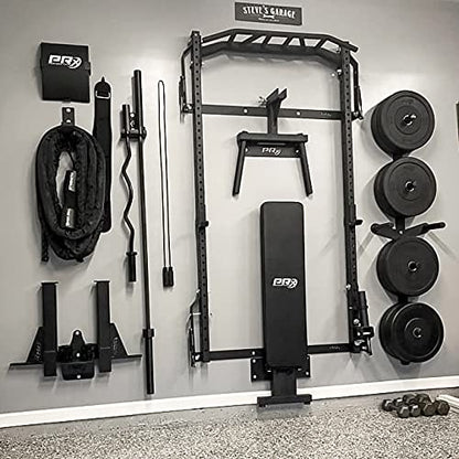 PRx Performance Wall Mounted Ab Mat Holder - Abdominal Exercise Mat Storage, Space Saving, Ideal Home Gym Rack, Commercial Gyms & Ab Workout Support, Gym Wall Storage Solution, Black Powder Coated