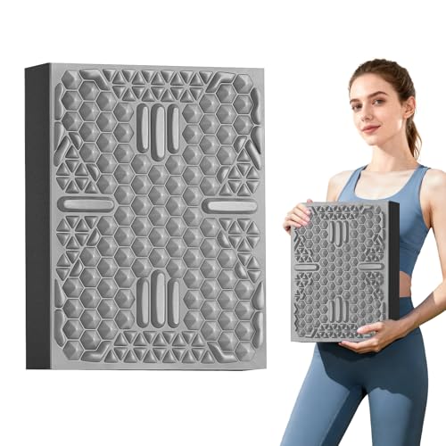 HAPBEAR Exercise Balance Pad - 15"x12" Non-Slip Textured Bottom Stability Training Mat - 2.25" Thick Soft Cushioned Foam for Physical Therapy, Core Training & Home Workouts - color: Gray-1PC