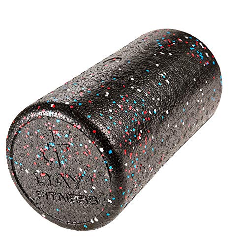 Day 1 Fitness High Density Muscle Foam Rollers - Sports Massage Rollers for Stretching, Physical Therapy, Deep Tissue, Myofascial Release - Ideal for Exercise and Pain Relief – USA Speckled, 12” - color: Usa Speckled, size: 12"