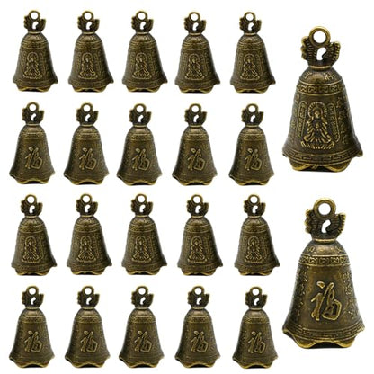 20Pcs Small Bronze Feng Shui Bell Brass Bells for DIY Wind Chimes