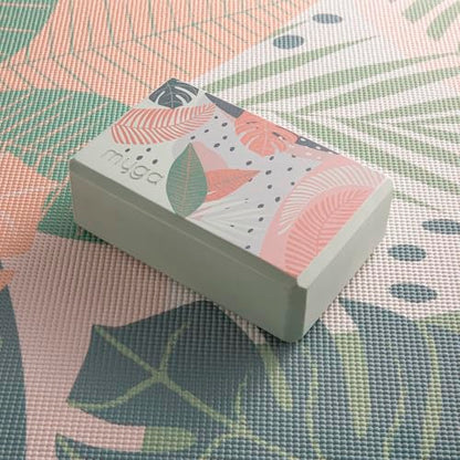 MYGA Yoga Block,Lightweight EVA Foam Yoga Brick,High Density Non-Slip Block for Yoga Poses, Pilates, Balance and Flexibility - color: Palm, size: One Size