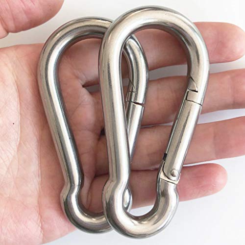 Hammock Hanging Kit, Heavy Duty Swing Hangers Eye Hooks for Hanging Swing Stainless Steel Hammock Hook Carabiner Set Swing Hardware for Yoga Chair Indoor Outdoor