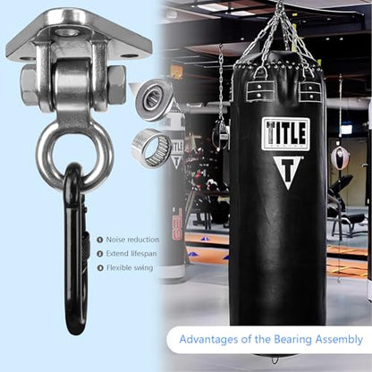 Heavy Duty Swing Hanger Bracket, 1000 lbs Capacity, 304 Stainless Steel Swing Mount with Threaded Hook, for Indoor/Outdoor Porch Swing, Hammock, Gym Rings, Punching Bag Hardware - size: 3 holes-1Pack