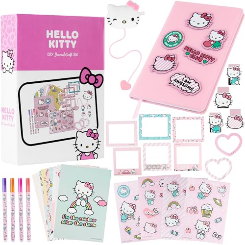 Get Trend Hello Kitty Sanrio Scrapbook Kit for Kids with Notebook, Stickers, Pens, Bookmarks, Frames, Patches, Kawaii Art Supplies, Gifts for Kids (Multi Hello Kitty) - color: Multi Hello Kitty