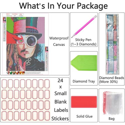 Shouruihua Diamond Painting Kits, Four Unique Personalities Diamond Art Kit | Gem Art, Diamond Dotz Kits, Diamond Dots, Wall Art, Adult Crafts, Full Round Drill Diamond Painting Kits, 11.8x15.7 in - color: Four Unique Personalities